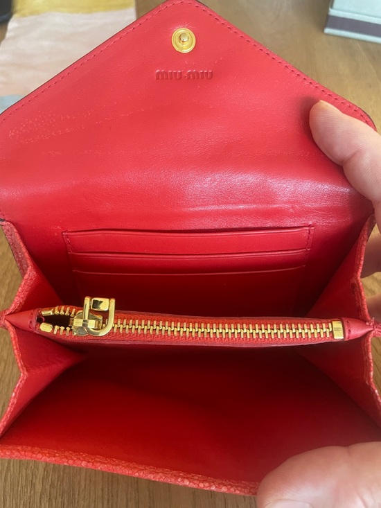 Miu Miu Coral Pink Envelope Clutch- stingray leather - Picture 5 of 9